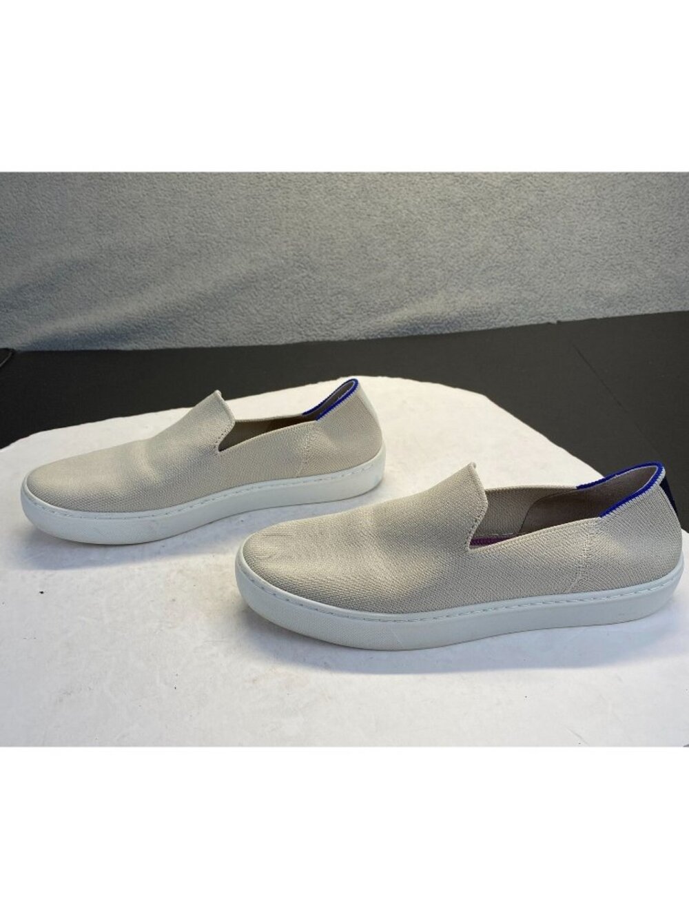 Rothy's The Original Slip On Women's Sneakers, Size 7.5, Low Top, Flat,Tan